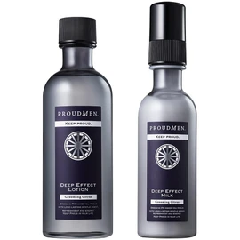 Proudmen Lotion & Emulsion Deep Effect Lotion, 6.8 fl oz (200 ml) + Deep Effect Milk, 5.1 fl oz (150 ml), For Men, Moisturizers