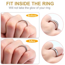 Blulu 85 Pcs Ring Sizers for Loose Rings Invisible Size Adjuster Kit with Silicone Guards Resizer for Men Women, Tightener for Thin Fingers, Includes Cleaning Cloth(Translucent)