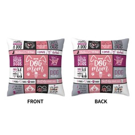 dengtian Mothers Day Dog Mom Gifts for Women, Dog Lovers Gifts for Women, Gift for Dog Lovers Woman, Gift for Dogs Owners Throw Pillow Covers 18×18 Inches