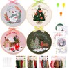 MAMUNU 4 Sets Christmas Embroidery Starter Kit with Pattern for