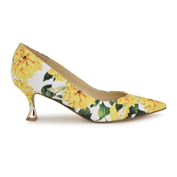 Nine West Ariella2-Yellow Multi/Yellow Rose On Po Shoe Size 7.5