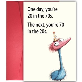 YIWANSIN 70th Birthday Card with Humor - Funny Gifts for 70 Year Old Women & Men, Dad Mom Retirement Milestone - Vintage Age Jokes & Celebration Keepsake
