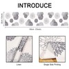 Inhobbok Table Runner Light Grey Dahlia Flower Linen Modern Attractive