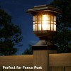 Lffital Solar Post Lights Outdoor Solar Cap Lights Deck Fence