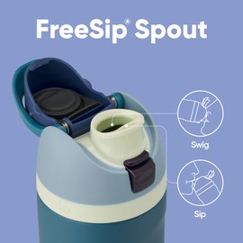 Owala FreeSip Insulated Stainless Steel Water Bottle with Straw, BPA-Free Sports Water Bottle, Great for Travel, 24 Oz, Denim