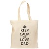 TOOLOUD Keep Calm and Love Dad Grocery Tote Bag -