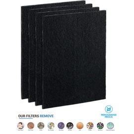 Merchandise Mecca 4 Pack Replacement Idylis D Carbon Pre-Filters - Idylis Part # IAF-H-100D for Idylis Air Purifiers AC-2118, AC-2123, IAP-10-280, Part# IAF-H-100D, IAP10280