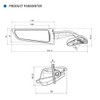 Motorcycle Adjustable Wind Wing Side Mirrors Compatible with YAMAHA YZF