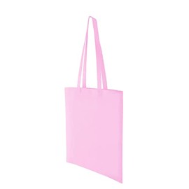 Hyper Mart Cotton 5oz(150gsm) Eco friendly Plain Natural Reusable Shopping Tote Bags Eco Friendly Long Handle Grocery Bag (Baby Pink, 1 Bag)