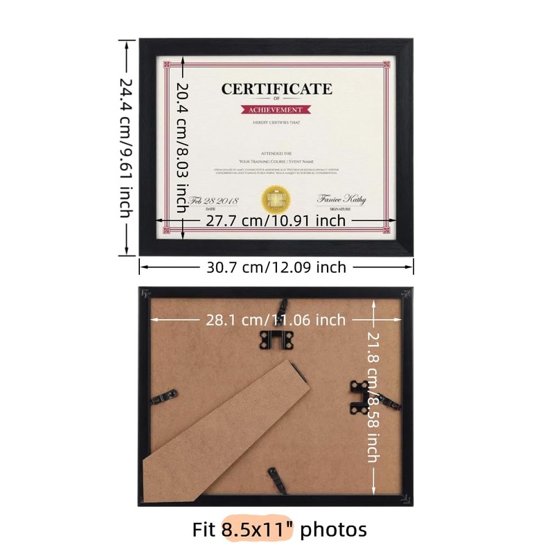 Giftgarden Black 8.5x11 Picture Frame Set of 12, Multi 8.5