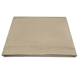 Pizuna 100% Cotton Single Flat Sheet Simply Taupe, 400 Thread Count Long Staple Cotton Flat Sheet Single 180x280 cm, Soft Sateen Weave Top Sheet Single(Cotton Flat Sheet Single Simply Taupe)
