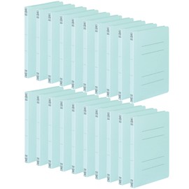 Kokuyo F-V12BX20 File, Flat File, Cover Cover, Resin Jig, 2 Holes, A5, Vertical, Blue, Set of 20