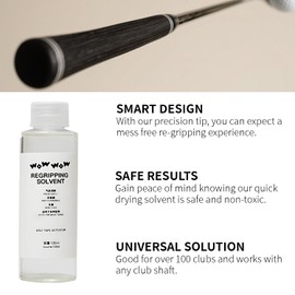 WOWWOW Golf Regripping Kit | Professional Quality All-in-One Golf Club Repair Set – Includes Grip Remover Tool, 15 Grip Tape Strips, 120ml Grip Solvent & Vise Clamp