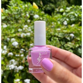 ADRIANNE K Glossy Bright Pastel Pink/Lavender Nail Polish, Lily! .51 Fl Oz. Opaque. Quick Dry. Vegan. Nontoxic