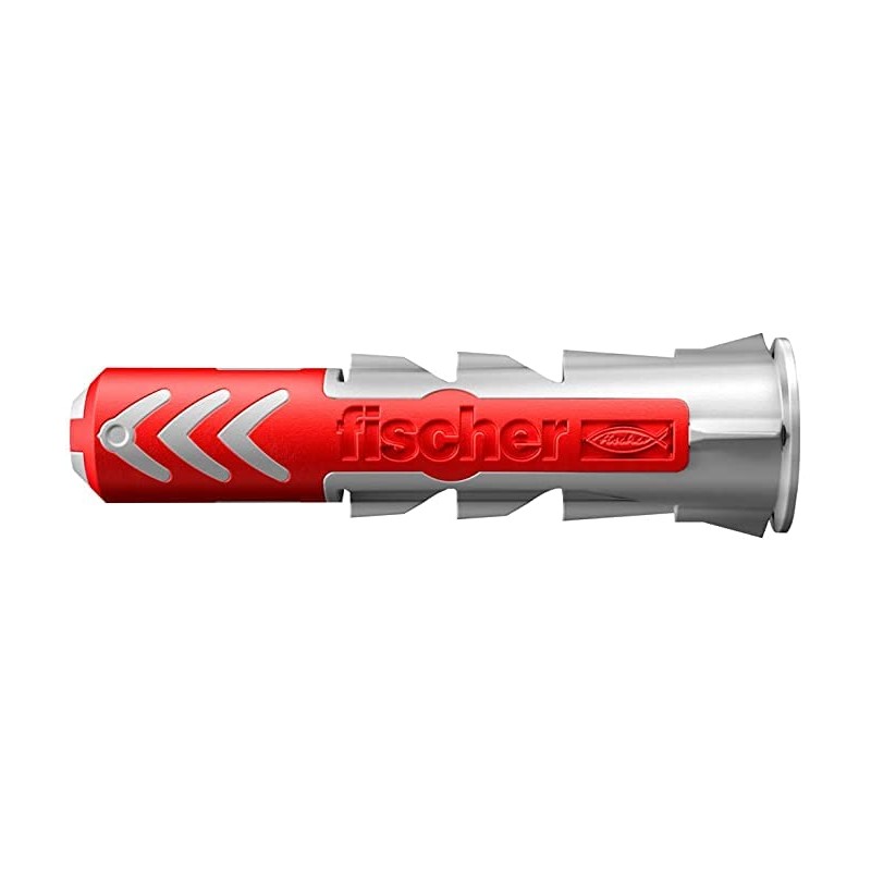 Fischer 537641 Dowel DUOPOWER, Grey/Red, 8 x 40 mm, Pack