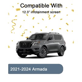 KOOGEN Tempered Glass Screen Protector for Nissan Armada 2021-2024,Infotainment Navigation Screen Film Compatible With Armada 2024 2023 Accessories - 12.3 inch