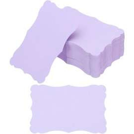 PATIKIL 3.7"x2.4" Tarjetas de Visita en Blanco de Papel Paquete de 120 Tarjetas Pequeñas de Índice para Palabras Notas Etiquetas de Papel Mini para Regalos DIY Color Lila Claro