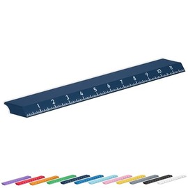 Glassboard Studio 12 Inch Magnet Ruler - Non-Slip Pad, Strong Neodymium Magnets - Craft & Quilting Tool for Magnetic Glass Mats, Whiteboards, Lockers - Secure Hands-Free Precision (Navy Blue)