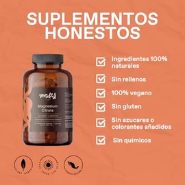Unruled - Magnesium Citrate | Citrato de Magnesio | 30 porciones de 2,400mg | 90 Cápsulas Veganas | 100% natural y sin Rellenos | Suficiente para 1 me