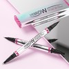 Waterproof Microblading Eyebrow Pen, Dual-End Design with 2-Prong Micro-Fork Tip