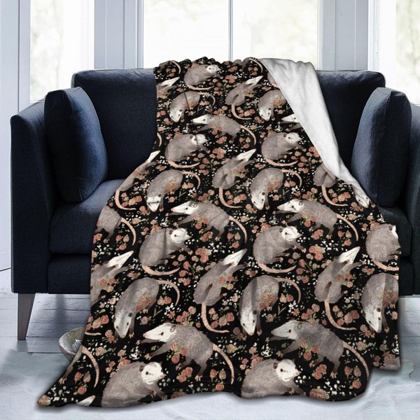 Carwayii Possums Blanket Opossum Blanket Possum Gifts Black Throw Blanket