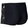 Aquarti Men's Short Striped Swimming Trunks, 16201 Black/Graphite