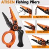 SYNFLUX Mini Fishing Pliers Saltwater, Split Ring Tool and Line