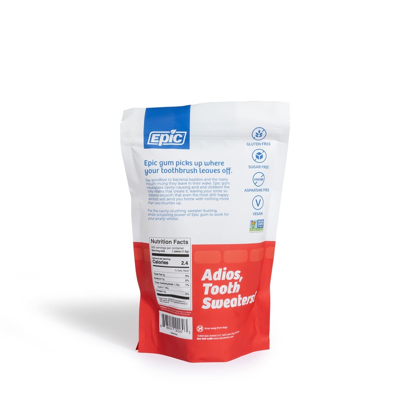 Epic 100% Xylitol Cinnamon Chewing Gum - Sugar Free, Aspartame