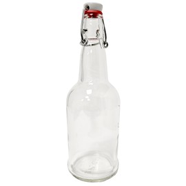 EZ Cap Bottles - 16 oz Clear Swing Top (Qty 12)
