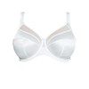 GODDESS Women's Keira Underwire Banded Bra Full Coverage, Sheer, White,