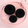 3 Piece Doughnut Hair Bun Maker Set with 2 Elastic