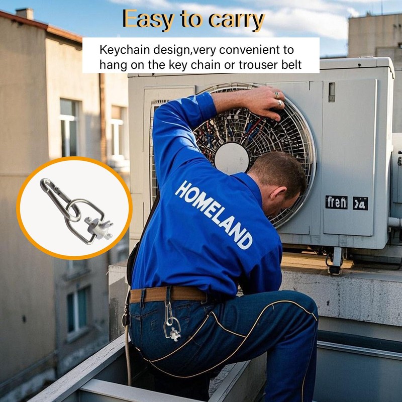 HVAC Tools, Locking Cap Key for 410A and R22 Refrigerants,