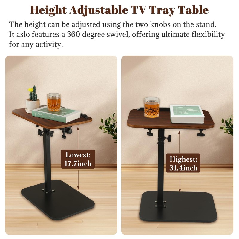 GBACHOOSE Sofa Armrest Tray Table for Couch, TV Tray Table
