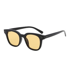 WANAKA Noir Solis Trendy Square Sunglasses for Women Men, TR90 Frame, TAC Polarized Lens, UV400 Protection, Unisex