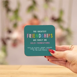 Manta Makes Best friend gifts - friendship wooden coaster for a special friend, best friend birthday gifts, bestie work friend gift, 21st 30th 40th 50th birthday gifts for women (Greatest friendships)