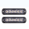 PICAA 2pcs Ultra Thin 6LED Emergency Warning Lights Amber Hazard