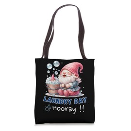 Laundry Day Hooray Funny Laundry Gnome Man Woman Tee Tote Bag