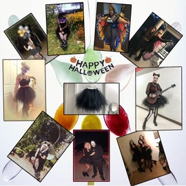 Topdress Women's 1950s Vintage Tutu Petticoat Ballet Bubble Skirt (26 Colors) Black XXL