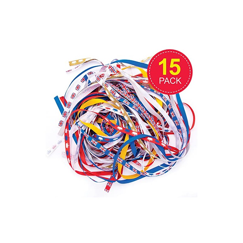 Baker Ross CN141 Red White and Blue Ribbon Value Pack