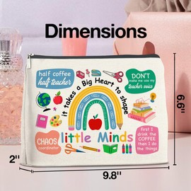 UPNEGE Teacher Appreciation Gifts Makeup Bag, Thank You Gifts for Teacher Cosmetic Bag Zipper Makeup Pouch