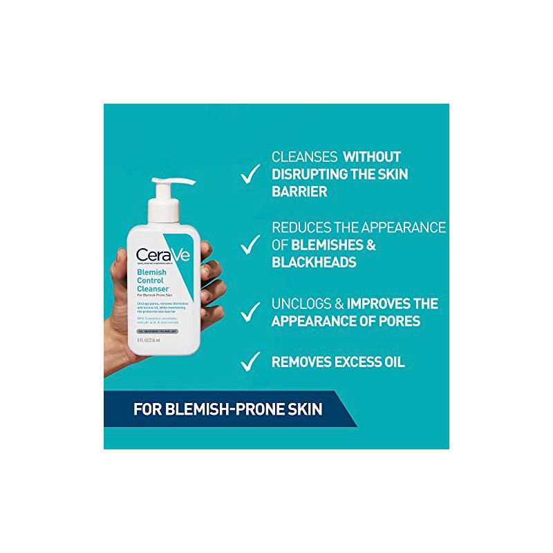 CeraVe Gel Limpiador Control Imperfecciones Para Piel con Tendencia al