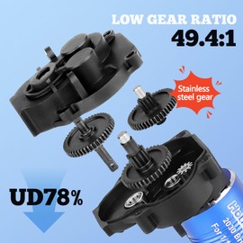 HobbyPark Brushless Motor and ESC Combo and Transmission Gearbox Assembly with Low Range Steel Gear & Programming Card for Traxxas 1/18 TRX4M Upgrades Parts