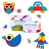 Wooden Jigsaw Puzzle, 36 Pcs Shape Puzzles + 60 Pcs