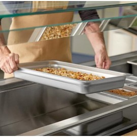 TrueCraftware-Full Size 2-1/2" Deep Stainless Steel Anti-Jamming Steam Pan 24 Gauge- Chafing Steam Table Pans Catering Food Storage Metal Pan Hotel Pan for Restaurant Events Catering Use