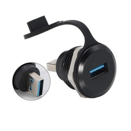 PENGLIN Pack of 5 USB 3.0 Female to Male Panel Mount Adapter, USB 3.0 Type A Panel Mount Adapter, USB 3.0 Pass-Through Adapter Converter