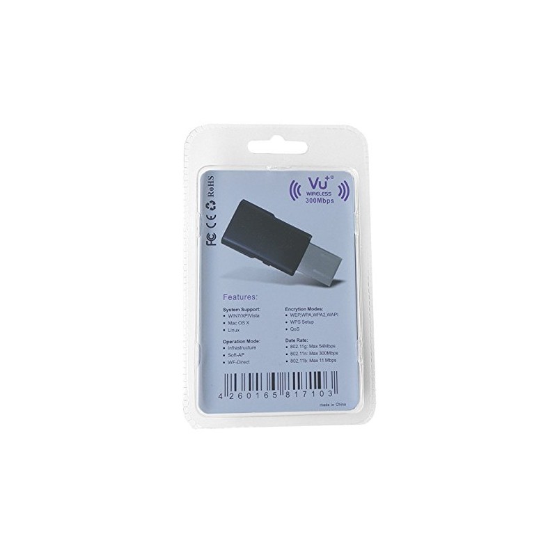 VU+ Wireless USB Adapter 300 Mbps incl. WPS Setup