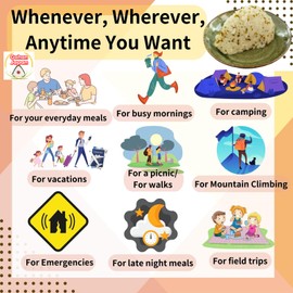 GOHAN JAPAN Kelp (Kombu) Onigiri portable 100% Japan based Alpha Dried Rice Ball 42g/1.5 oz(A filling 109g/3.8oz) for Camping Mountain Climbing Emergencies by Onisi Foods Japanese Company (1-Pack, 42, Gram)