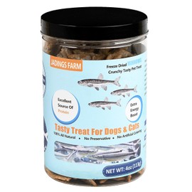 Minnows - 4 oz Freeze Dried Minnows for Cats & Dogs - 100% Natural Premium Cat Treat, Dog Treat (4 oz)