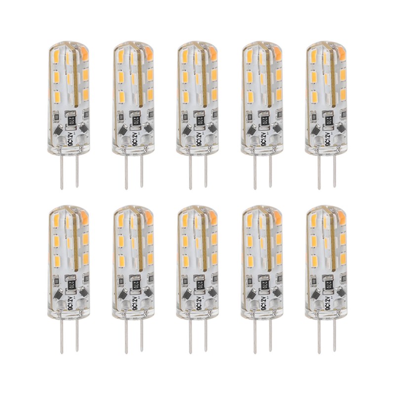10pcs G4 LED Bulb 1.5W DC12V Warm White 3000K 110LM