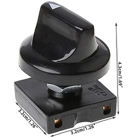 Fan Rotary Switch 4 Position 3 Speed Selector Switch Governor with Button Fan Speed Governor Fan Isolator Switch and Professional Ceiling Fan Wall Controls